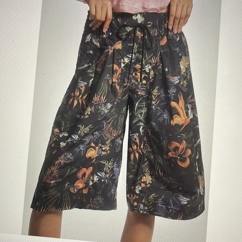 Anthropologie Ruched Poplin Pants